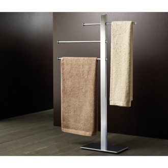Double Arm Swivel Towel Bar, 14 Inch, Polished Chrome