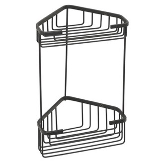 Matte Black Shower Basket, Wire Gedy 2419-14 by Nameeks