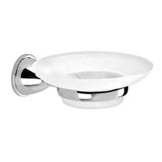 StilHaus SM09-23 By Nameek's Smart Wall Mounted Ceramic Soap Dish with  Black Brass Mounting - TheBathOutlet
