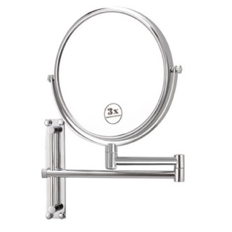 Navaris Magnifying Table Top Mirror - Double-Sided 1x/3x Magnification  Vanity Makeup Mirror with Tray - For Bathroom, Bedroom, Desk - Black and  Gold