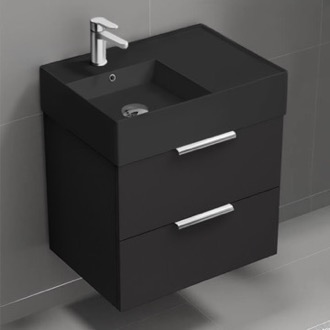 Wall Mounted 4 Piece Matte Black Bathroom Hardware Set, Nameeks BHS01