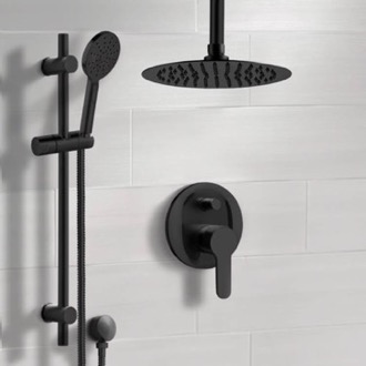 Black Shower System with Handheld, Orsino Remer SFH55 by Nameeks