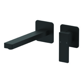 Bathroom Faucet Matte Black Single Handle Wall Mounted Bathroom Faucet Remer AU15PLNL-NO
