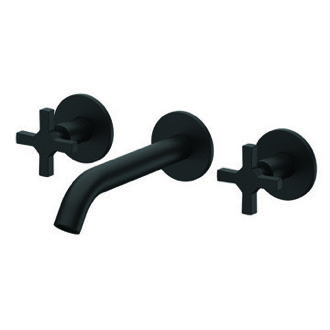 Bathroom Faucet Matte Black Wall Mounted Widespread Bathroom Faucet Remer DL14PLNL-NO