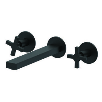 Bathroom Faucet Matte Black Wall Mounted Widespread Bathroom Faucet Remer DQ14PLNL-NO