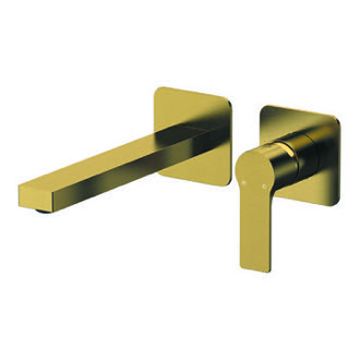 Bathroom Faucet Brushed Gold Single Handle Wall Mounted Bathroom Faucet Remer EY15PLNL-BG