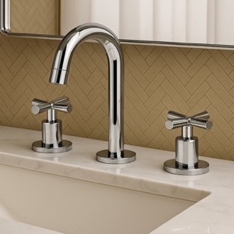 Bathroom Faucet Chrome Widespread Bathroom Faucet Remer NJ13PUSNL-CR