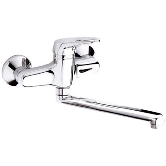 Tub Filler Chrome Wall-Mounted Tub Filler With Movable Spout Remer R41