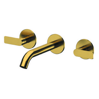 Bathroom Faucet Brushed Gold Wall Mounted Widespread Bathroom Faucet Remer XN14PLNL-BG