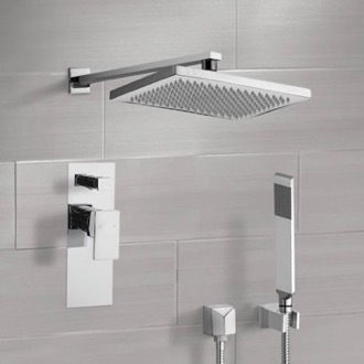Shower Faucet Rain Shower System with Handheld, Rain Shower Head, Shower Faucet Set Remer SFH6543