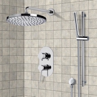 Shower Faucet Rain Shower System with Handheld, Rain Shower Head, Shower Faucet Set Remer SFR7046