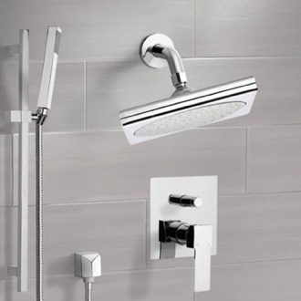Shower Faucet Rain Shower System with Handheld, Rain Shower Head, Shower Faucet Set Remer SFR7195