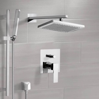 Shower Faucet Rain Shower System with Handheld, Rain Shower Head, Shower Faucet Set Remer SFR7544