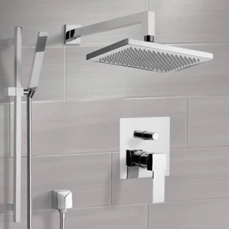 Shower Faucet Rain Shower System with Handheld, Rain Shower Head, Shower Faucet Set Remer SFR7545