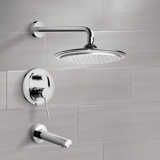 Tub and Shower Faucet Tub and Shower Faucet Set with Rain Shower Head Remer TSF2008