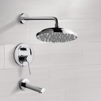 Tub and Shower Faucet Tub and Shower Faucet Set with Rain Shower Head Remer TSF2030