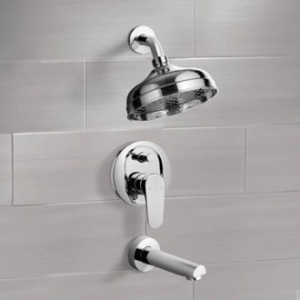 Tub and Shower Faucet Tub and Shower Faucet Set with Rain Shower Head Remer TSF2100