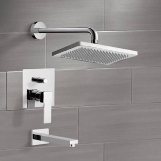 Tub and Shower Faucet Tub and Shower Faucet Set with Rain Shower Head Remer TSF2115
