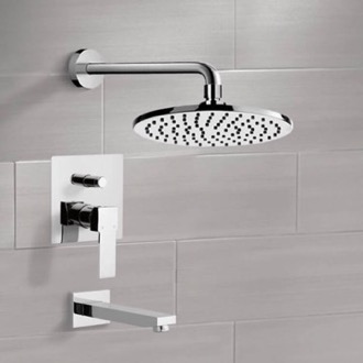 Tub and Shower Faucet Tub and Shower Faucet Set with Rain Shower Head Remer TSF2147