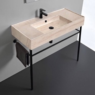 Console Bathroom Sink Modern Console Sink, Travertine Style Sink, 40
