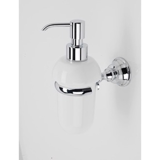 Soap Dispenser Soap Dispenser, White, Ceramic with Chrome Brass Mounting StilHaus SM30-08