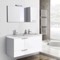 Double Bathroom Vanity, Wide, Wall Mounted, 48