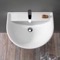 Round White Ceramic Pedestal Sink
