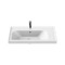 Rectangular Ceramic Wall Mounted or Drop In Sink With Counter Space