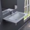 Rectangular White Ceramic Wall Mounted Sink