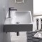 Rectangular White Ceramic Wall Mounted or Vessel Bathroom Sink