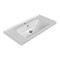 Rectangle White Ceramic Wall Mounted or Drop In Sink