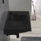 Matte Black Rectangular Ceramic Wall Mount or Drop In Bathroom Sink