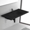 Matte Black Rectangular Ceramic Wall Mount or Drop In Bathroom Sink