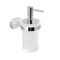 Soap Dispenser, Wall Mounted, Frosted Glass with Chrome Mounting