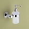Soap Dispenser, Wall Mounted, Round, Frosted Glass