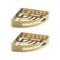 Set of Matte Gold Corner Shower Baskets