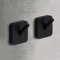 Pair of Bathroom Hooks, Modern, Matte Black