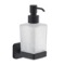 Wall Mounted Frosted Glass Soap Dispenser, Matte Black Mounting