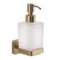 Wall Mounted Frosted Glass Soap Dispenser, Matte Gold Mounting