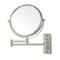 Wall Mounted Makeup Mirror, 3x, Satin Nickel