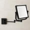 Black Wall Mounted Lighted 5x Makeup Mirror