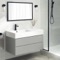 Wall Mounted Bathroom Vanity, Modern, Grey Mist, 40 Inch