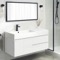 Wall Mounted Bathroom Vanity, Modern, Glossy White, 48 Inch