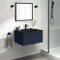 Wall Mounted Small Bathroom Vanity, Modern, Blue, 26
