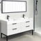 Modern Double Bathroom Vanity, 56