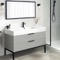 Modern Bathroom Vanity, Grey Mist, 48 Inch, Free Standing