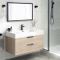 Modern Bathroom Vanity, Floating, Brown Oak, 40 Inch