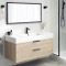 48 Inch Floating Bathroom Vanity, Modern, Brown Oak