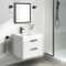 Modern Vanity, White, Floating, Small, 24 Inch