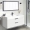 Floating Vanity, 48 Inch, Modern, Glossy White